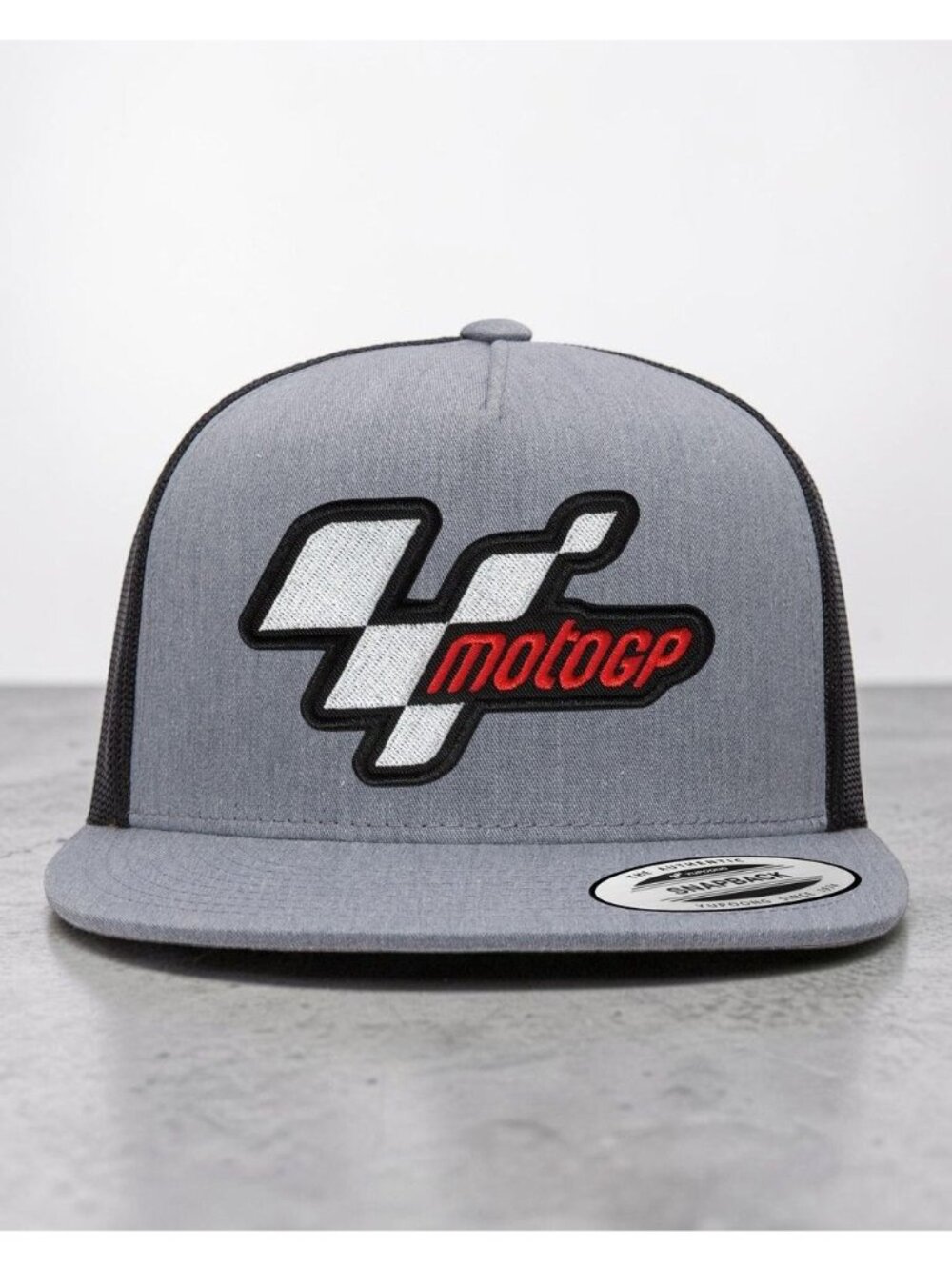 MotoGP Racing YP Classics 6006 Flat Bill Trucker Mesh Back Snapback grey/black